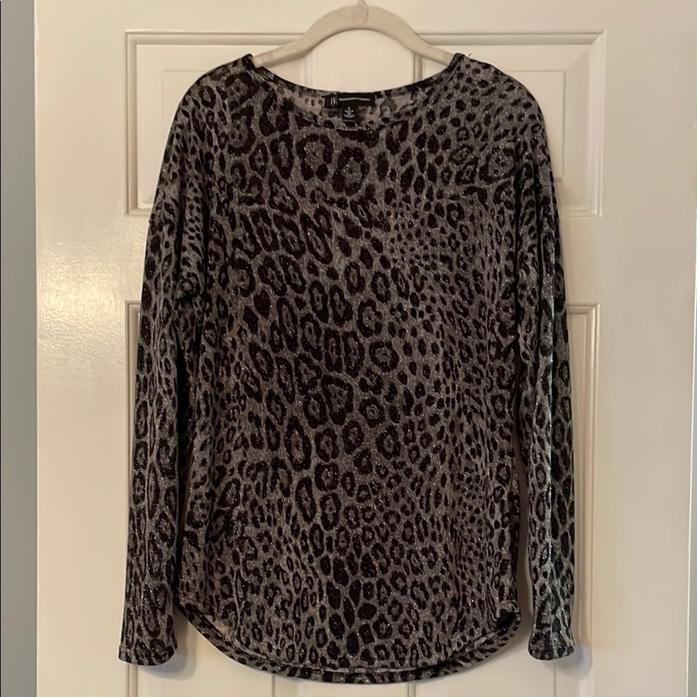 Leopard Print Long Sleeve Top